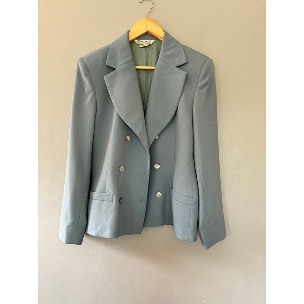 Vintage Austin Reed 100% Wool Tailored Blazer Light Academia Old Money USA Made